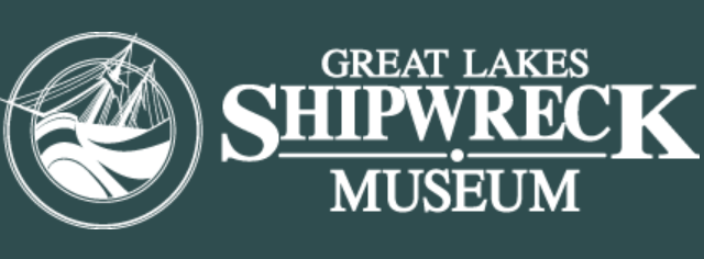 Great Lakes Shipwreck logo with ship in waves