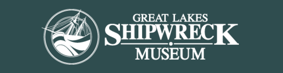 Great Lakes Shipwreck logo with ship in waves