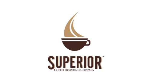 Superior Coffee Roasting Company logo of coffee cup with steam
